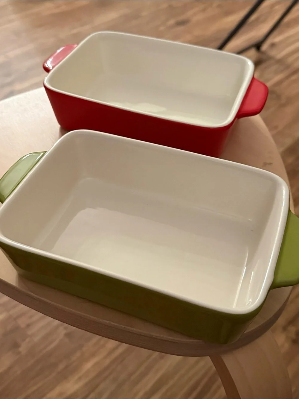 Green & Red - Crate & Barrel Ceramic Baking Dishes